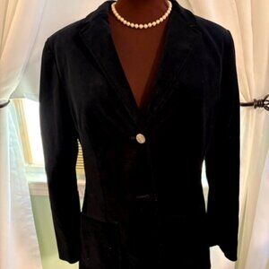 Brooks Brothers Ladies Black Velveteen Blazer size 8